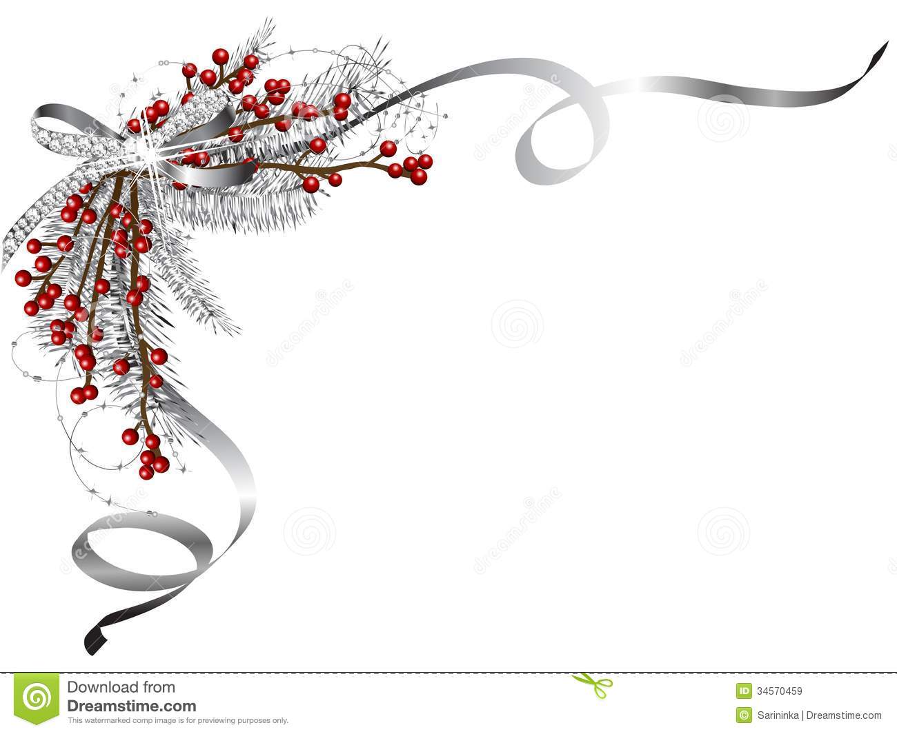 Silver Garland Royalty Free Stock Images   Image  34570459