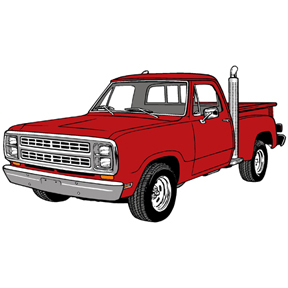 Vintage Pickup Truck Clipart Red Truck Vector