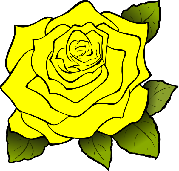 Yellow Rose Clip Art At Clker Com   Vector Clip Art Online Royalty