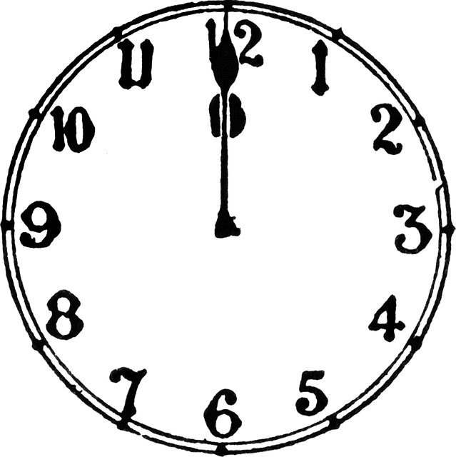 12 O Clock   Clipart Etc