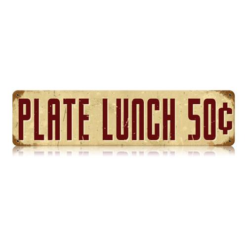 50 Cents Sign Http   Metal Signs Americanyesteryear Com Plate Lunch 50