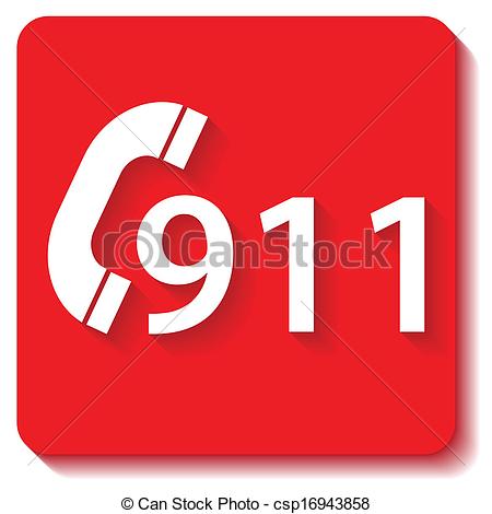 911 Emergency Icon On A White Background