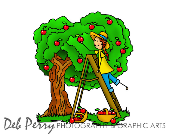 Apple Picking Clipart Girl Picking Apples