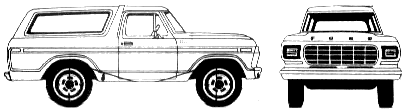 Car Blueprints   1979 Ford Bronco Suv Blueprint