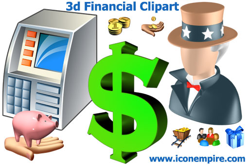 Clipart 1 4 By Icon Empire  High Quality 3d Financial Clipart For Gui
