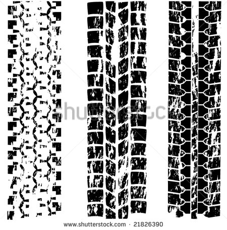 Different Tyre Tracks With Dirt Stock Vector Illustration 21826390