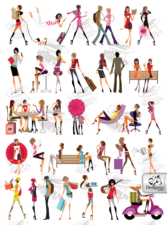 Download Vector Glamour Girls From 