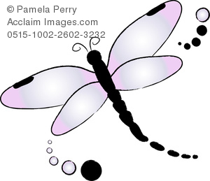 Dragonfly Graphic Design   Royalty Free Clip Art Image