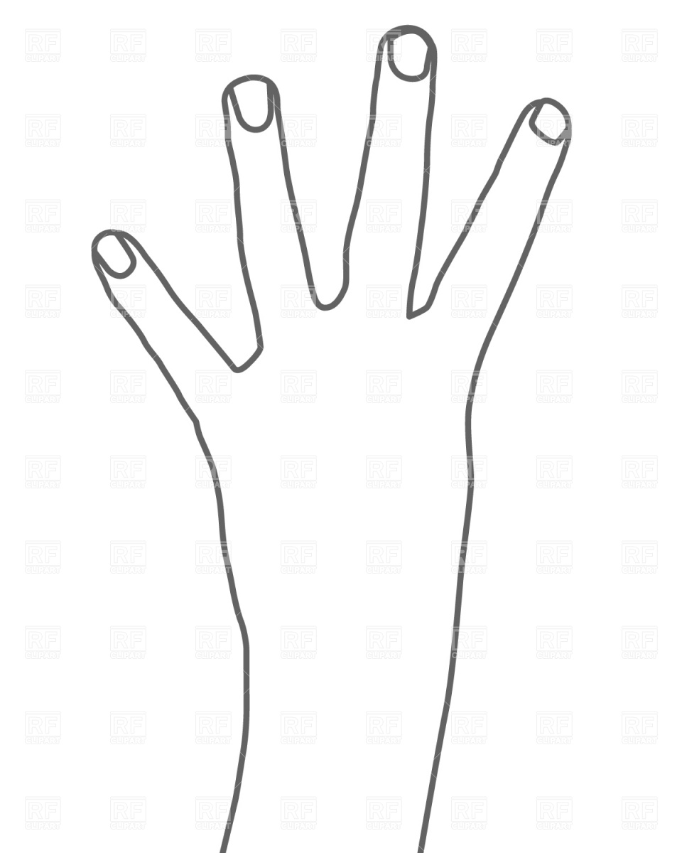Four Fingers Hand Sign 684 Objects Download Royalty Free Vector    