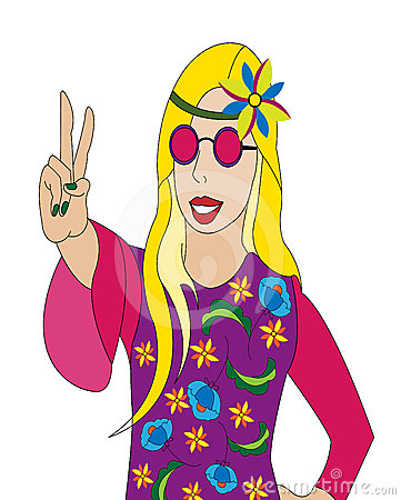 Hippie Girl Clipart