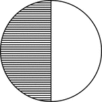 Illustration Of A Circle Divided In Half