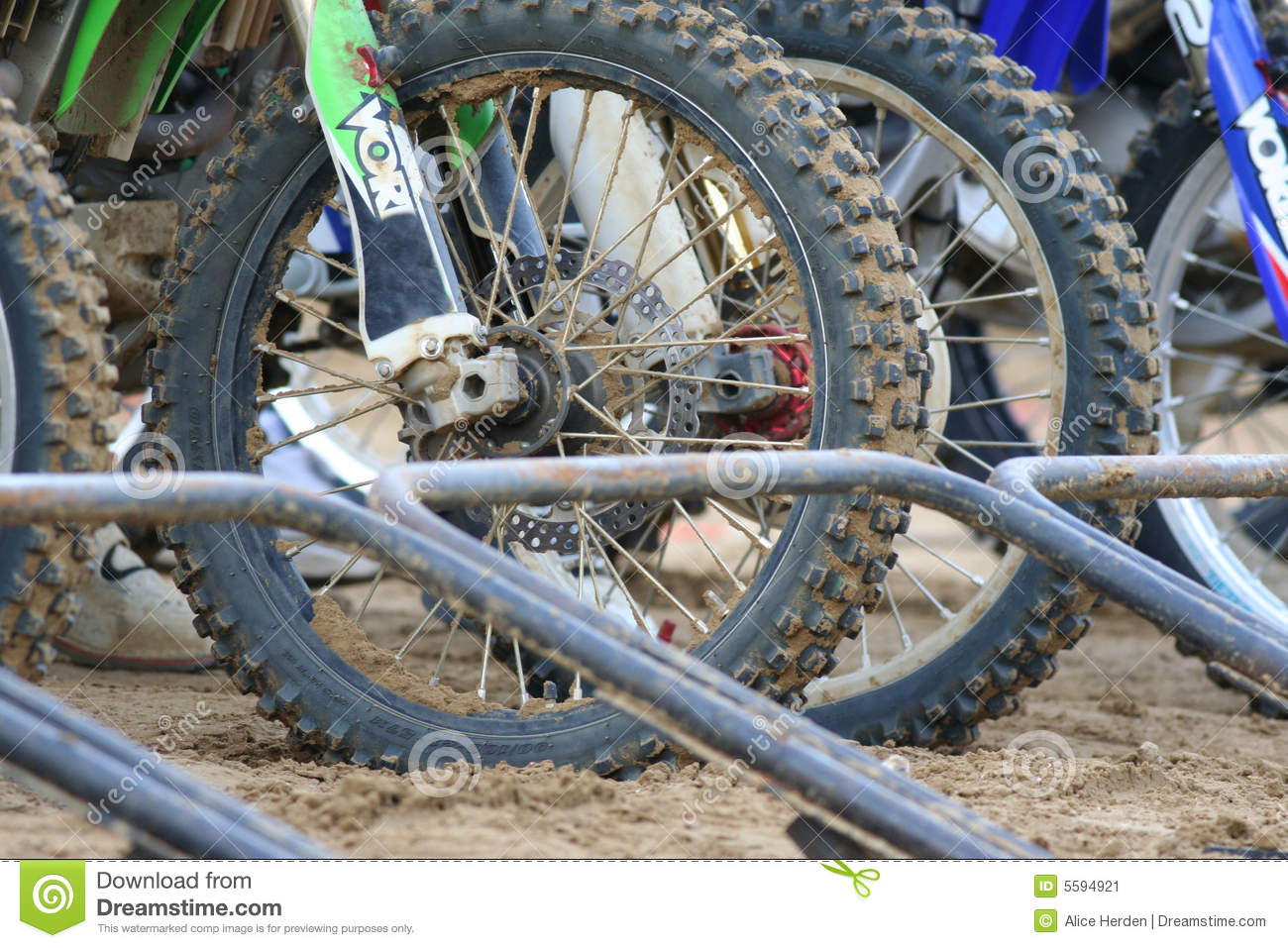 Image Of Motocross Dirt Bike Abstract Style Dirt Bike Wheels At The