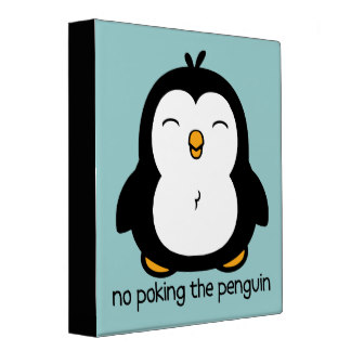 No Poking The Penguin Vinyl Binders