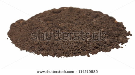 Pile Dirt Isolated On White Background
