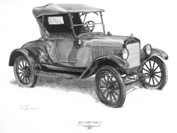 Randy Asplund Historical Art 1926 Ford Model T