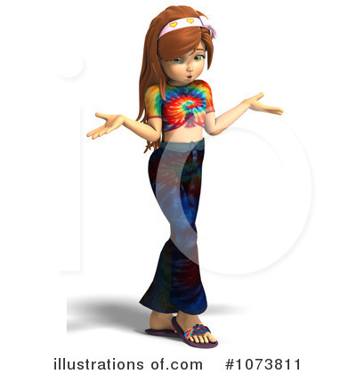 Royalty Free  Rf  Hippie Girl Clipart Illustration By Ralf61   Stock