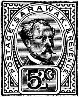 Sarawak 5 Cents Stamp 1891
