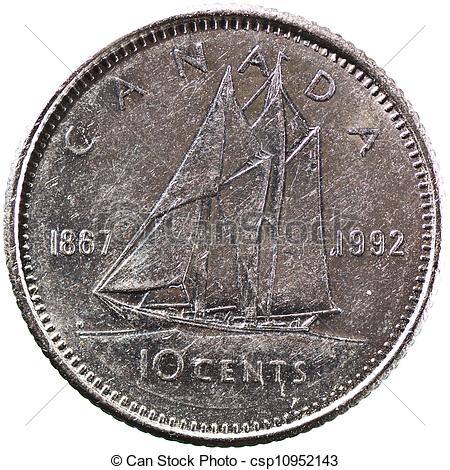 Stock Photo Of Canadian Coin 10 Cents Dime Csp10952143   Search Stock