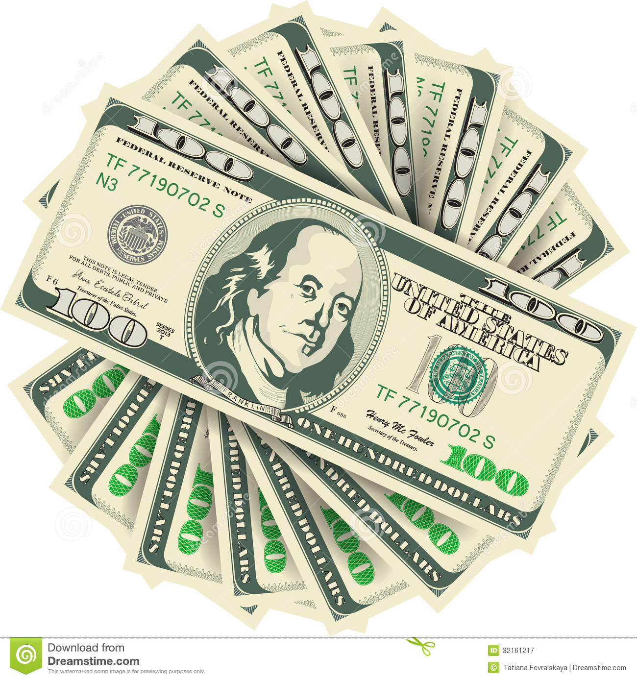 100 Dollar Bills Royalty Free Stock Photography   Image  32161217