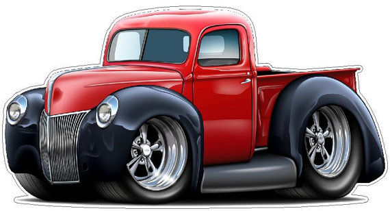 1940 Ford Truck Vinyl Decal Wall Graphic Officially Licensed Product    