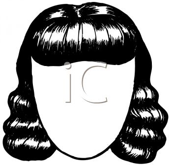 Black Hair Wig Clipart Black Wigs Clip Art Clip Art