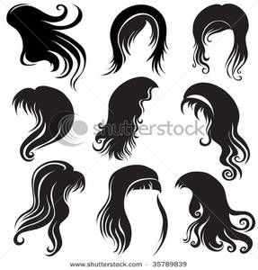 Black Hair Wig Clipart Clipart Image Black Hair