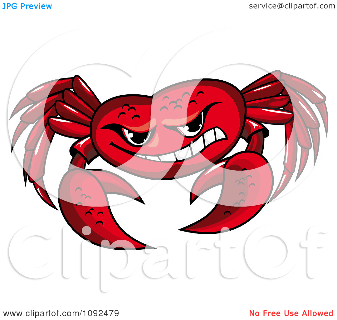 Clipart Evil Crab   Royalty Free Vector Illustration By Seamartini