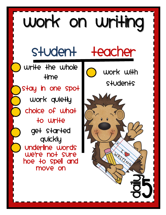 Daily 5 Work On Writing Clipart Daily 5 Chapter 6