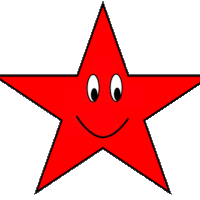 Free Smiley Clipart Photo  Red Star With Happy Face Clipart Sketch    