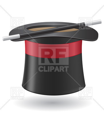 Magic Wand And Top Hat Download Royalty Free Vector Clipart  Eps 