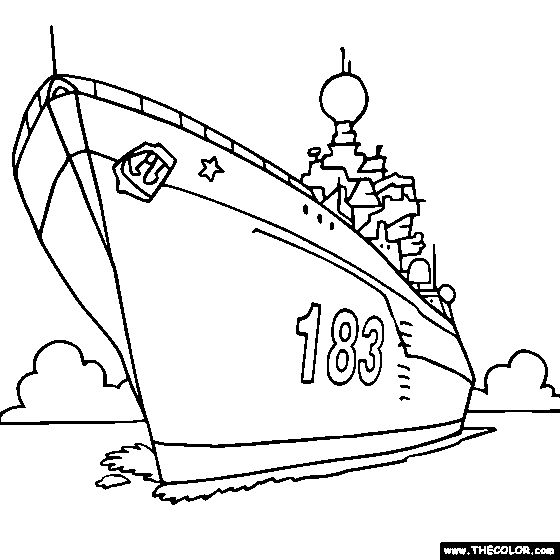 Navy Ship Colouring Pages  Page 2 