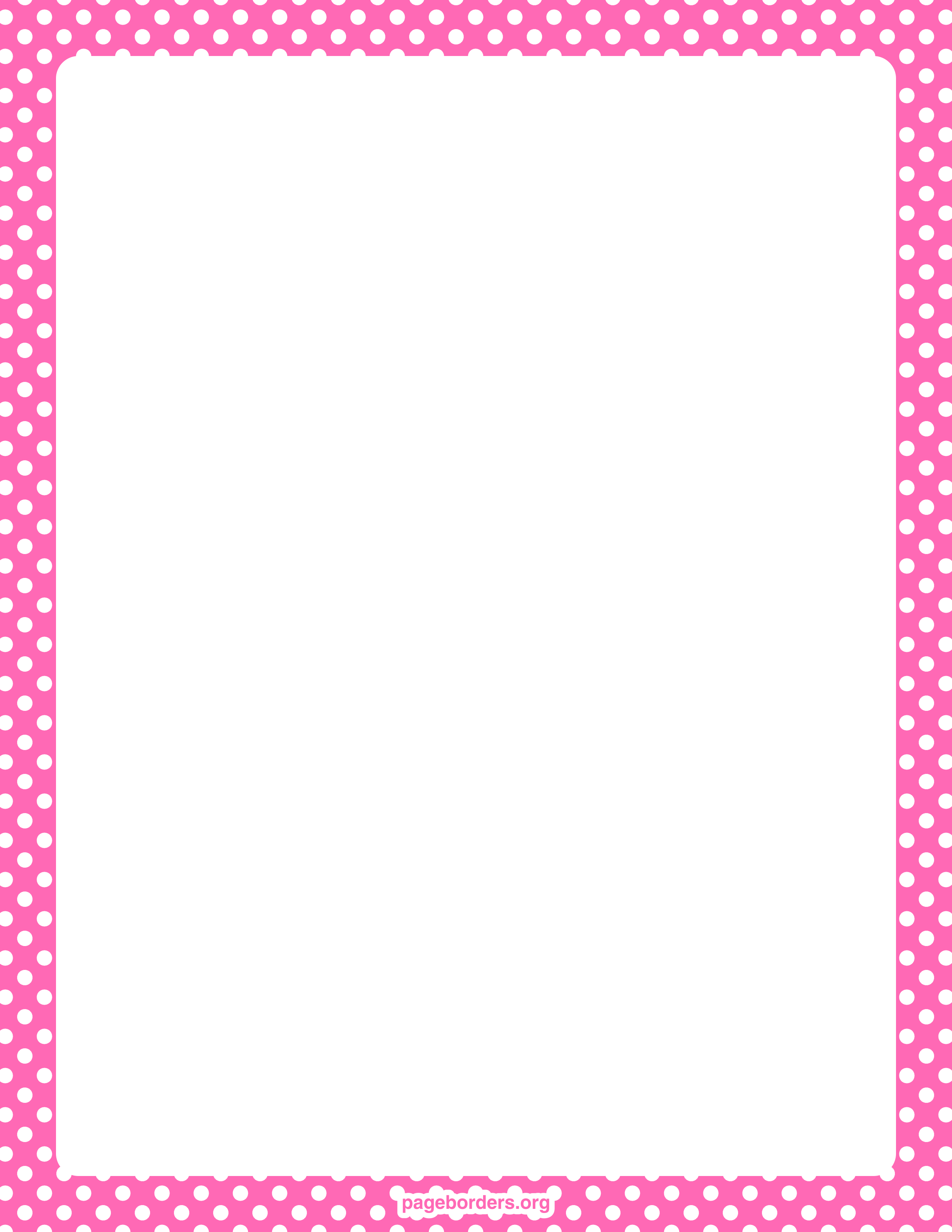 Pink Polka Dot Border Clipart