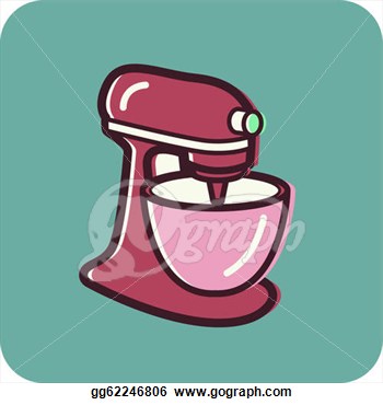 Stand Mixer Clipart Illustration Of A Stand Mixer On A Blue Background