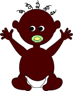 African American Baby Clipart Image  An African American Child Raising