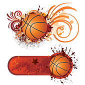 Basketball Hoop Swoosh Clipart Basketball   Clipart Graphic