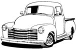 Chevy Truck Clipart Black And White   Clipart Panda   Free Clipart    