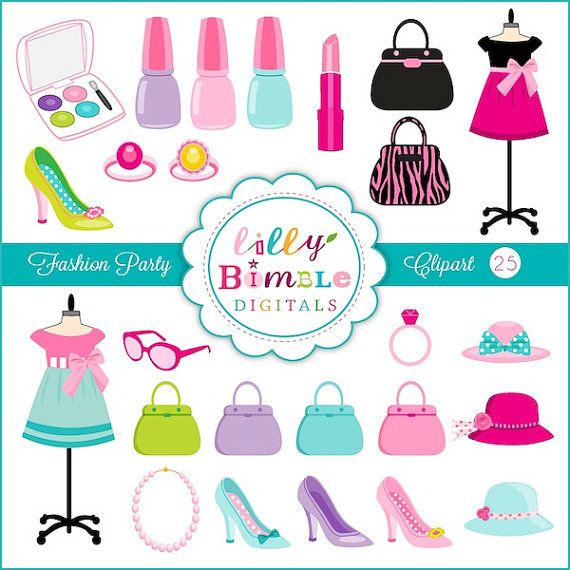 Fashion Party Party S Girl Party Clipart Parties Makeup Clip Art
