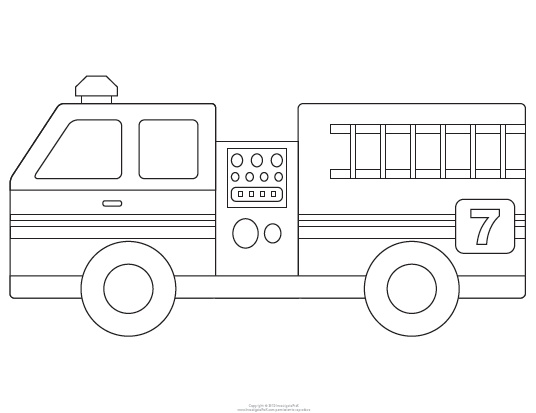 Fire Truck Template   Dibujos 1 Drawings 1   Pinterest