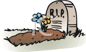 Flowers Growing On A Grave Clipart Image 