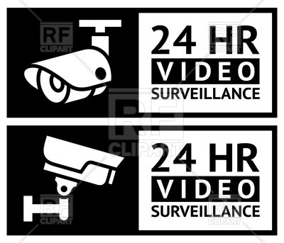 Free Surveillance Camera Clip Art Black And White