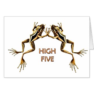 Frogs High Five Greeting Card 1 By Windyone Browse Other High Five    