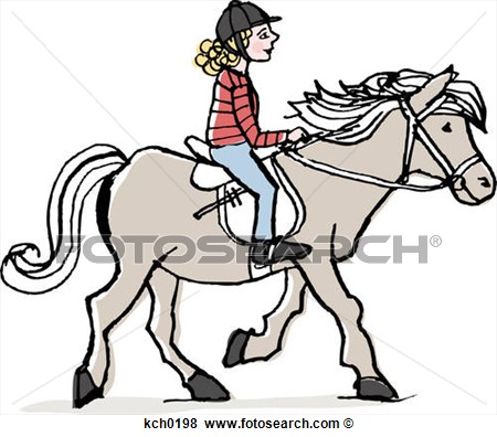 Horse Riding Clipart A Girl Horse Back Riding