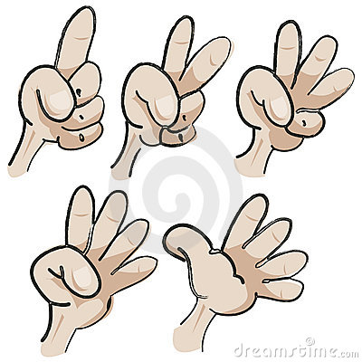 Illustration Of Five Hands Counting