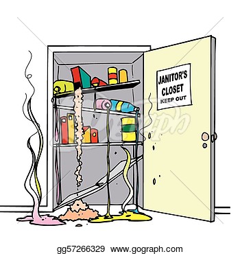 Messy Closet Clipart Chemical Spills Closet