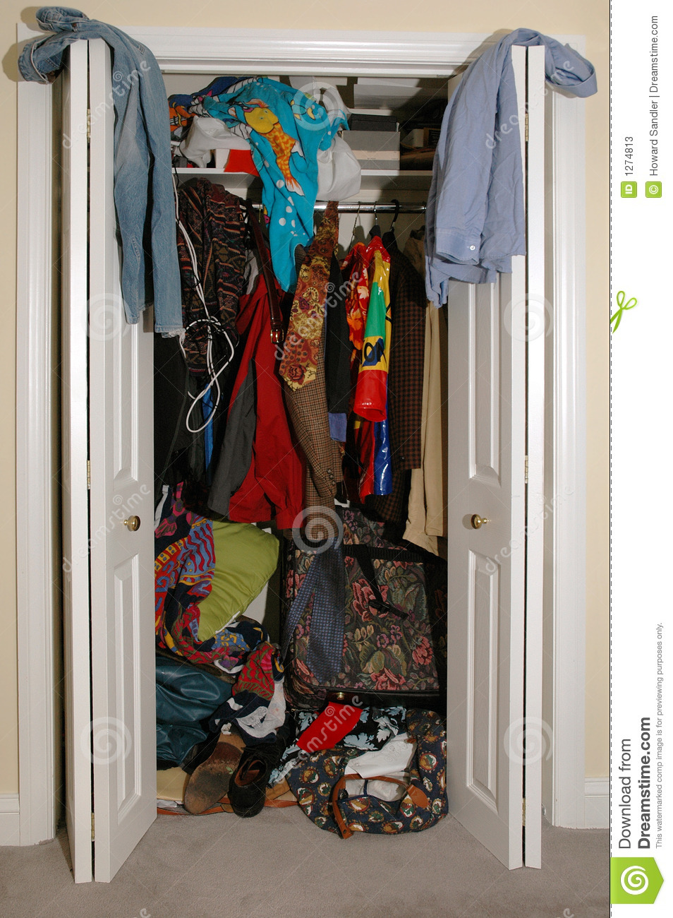 Messy Closet Stock Photos   Image  1274813