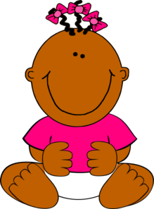 Pics For   African American Baby Girl Clipart