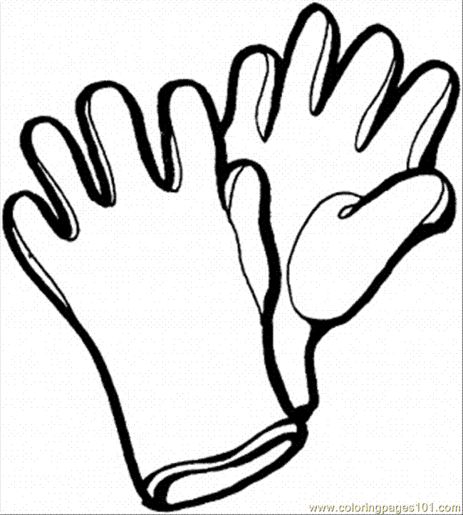 Printable Coloring Page White Gloves  Entertainment   Accessories