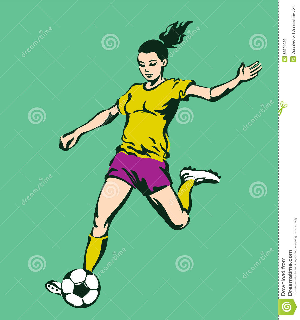 Soccer Football Female Player Royalty Free Stock Image   Image