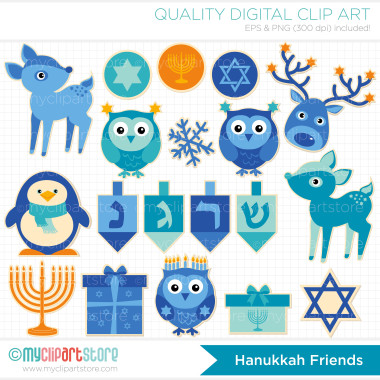     Art   Hanukkah Animal Friends   Christmas Clipart   Myclipartstore