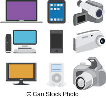Electronics Icon Set   Set Of Icons Featuring Electronics
